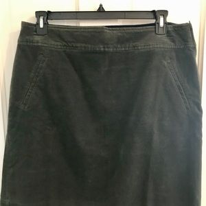 Talbots corduroy, hunter green skirt.